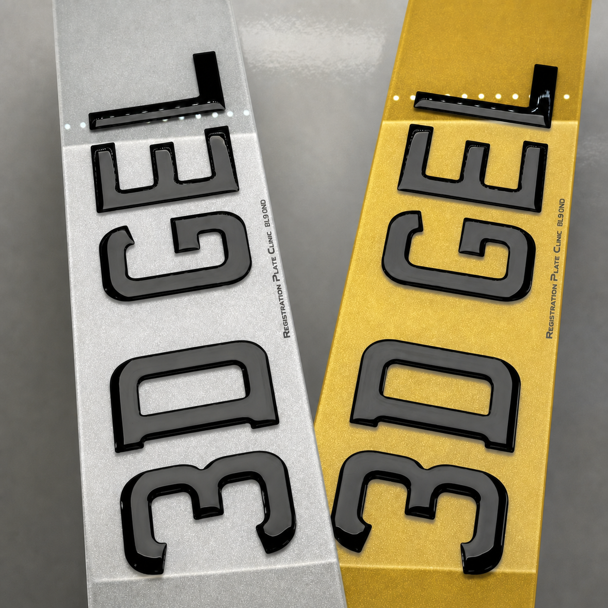 Registration Plate Clinic 3D gel number plates